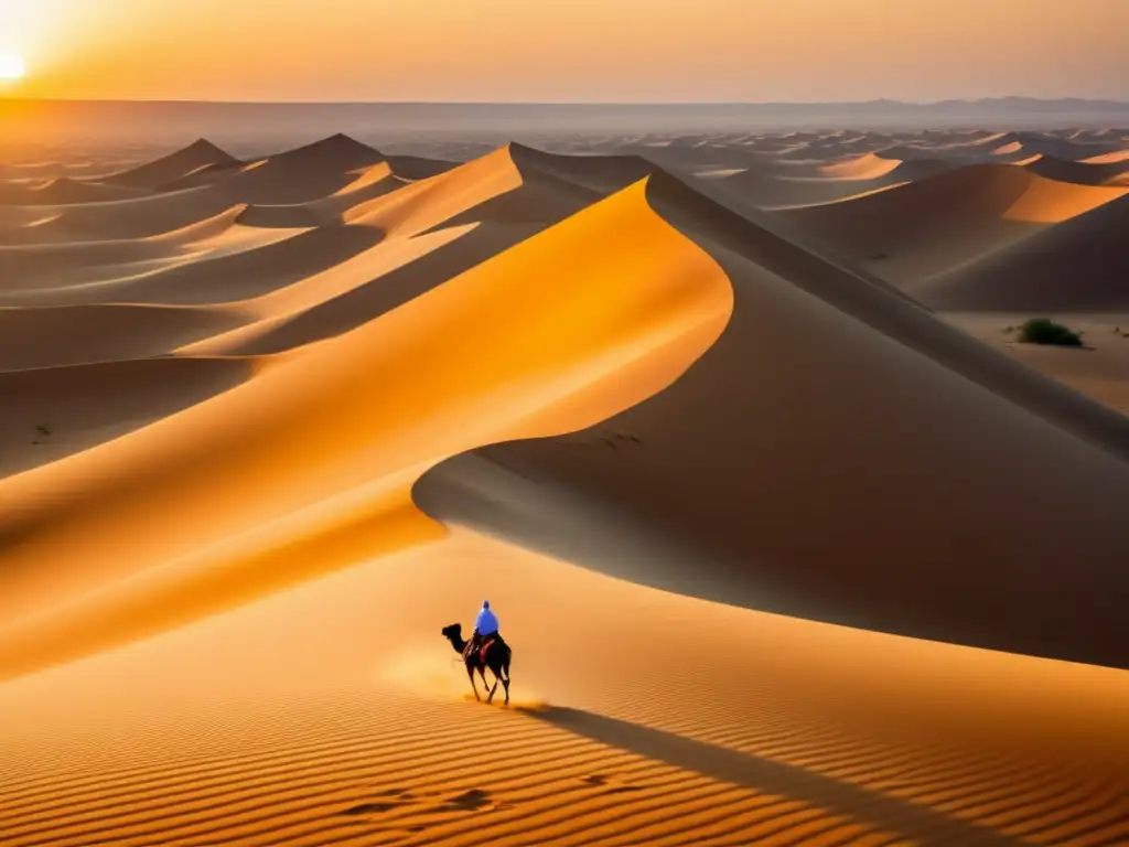 Majestuoso desierto al amanecer: Lawrence de Arabia y su épica expedición