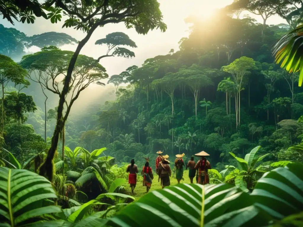 Tribus de la Amazonia en ritual cultural: Descubre la magia de interactuar con la naturaleza y la cultura amazónica