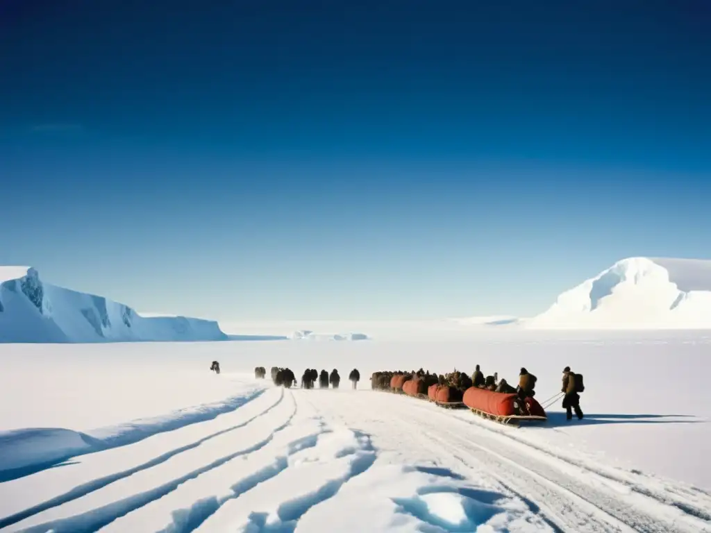 Llegada de Amundsen al Polo Sur: La Incansable Perseverancia de Scott en la Travesía al Polo Sur