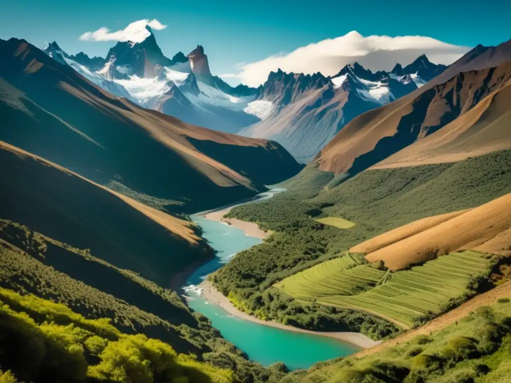 Paisaje majestuoso de los Andes en Chile - Descubrimiento de Chile