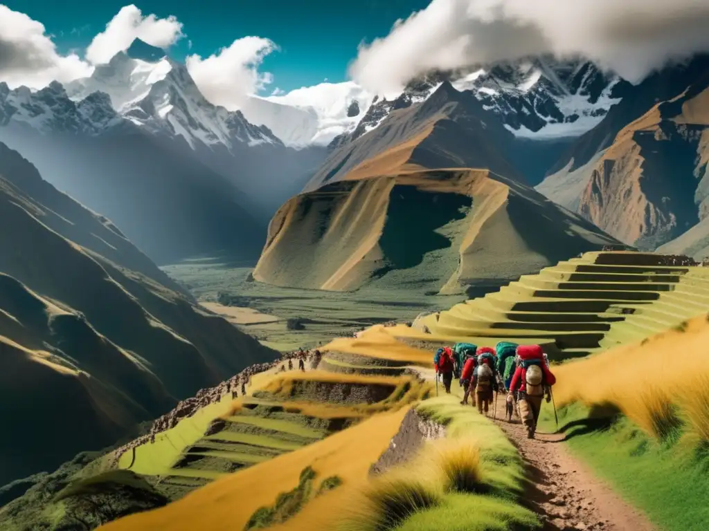 Expediciones en las montañas de Perú con antiguas ruinas y majestuosos picos nevados