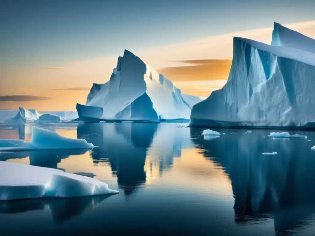 Paisaje antártico con iceberg, aguas azules y barco Endurance: Los conflictos de Shackleton