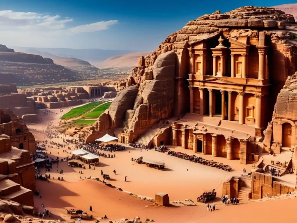 Mercado antiguo en Petra, Jordania: tesoro cultural y comercial