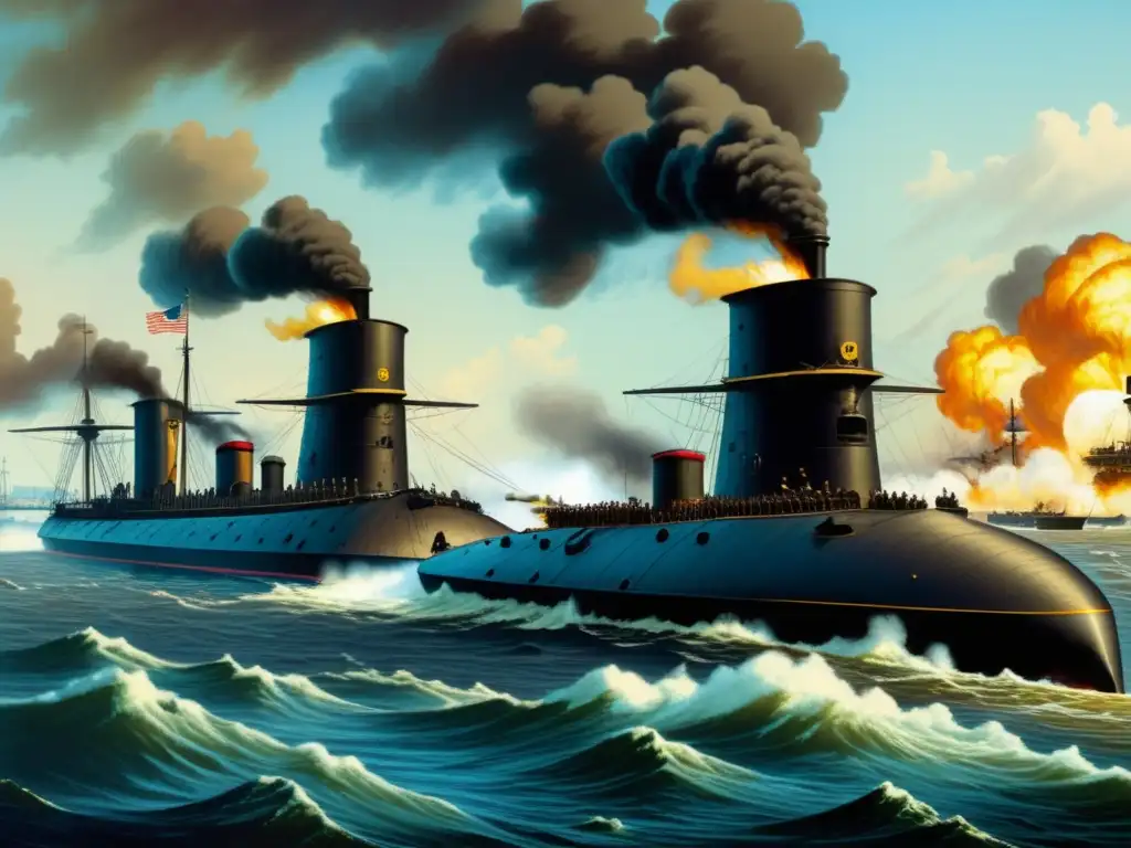 Batalla naval histórica entre el Monitor y el Merrimack: los primeros ironclads de la Guerra Civil Americana