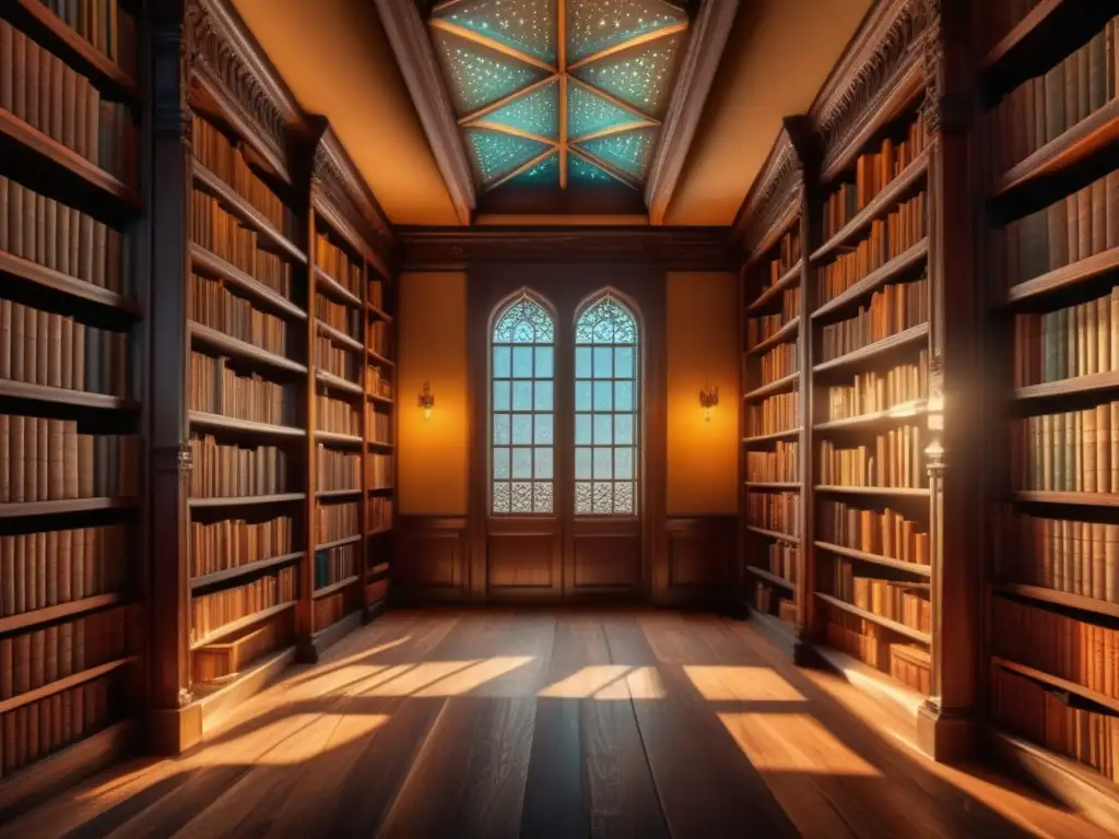 Biblioteca antigua llena de conocimiento Descubrimientos científicos y su impacto en la sociedad -