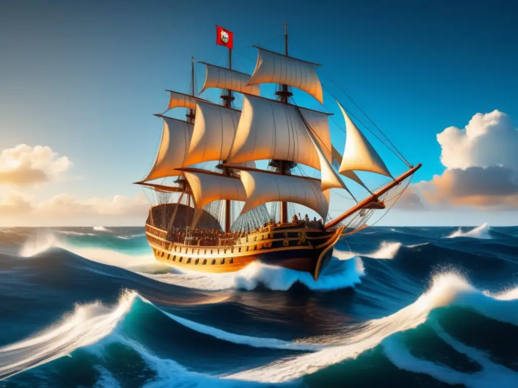 Caravelas portuguesas navegando en el Atlántico Las Carabelas Portuguesas: Descubriendo Nuevas Rutas Marítimas