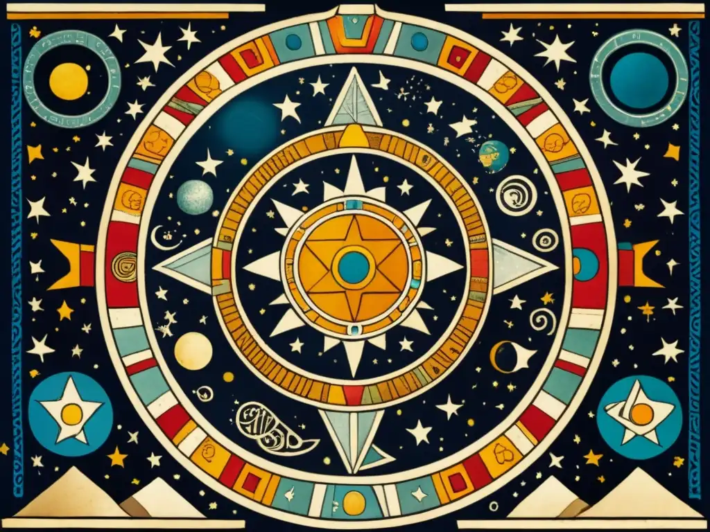 El Códice de Dresde: Una ventana a la astronomía maya - Ilustraciones detalladas de cuerpos celestes y cálculos astronómicos en colores vibrantes