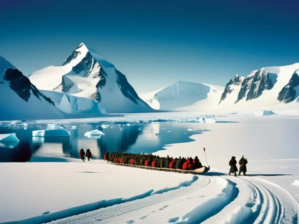 Conquista del Polo Sur: Amundsen y Scott compiten en histórica carrera hacia el Polo Sur, retratando paisaje antártico y desafíos enfrentados