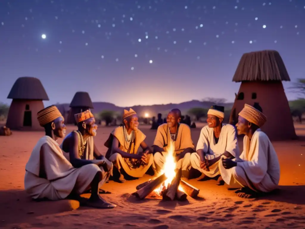 Ancianos Dogon en conversación bajo las estrellas - Descubrimiento del sistema estelar Sirius