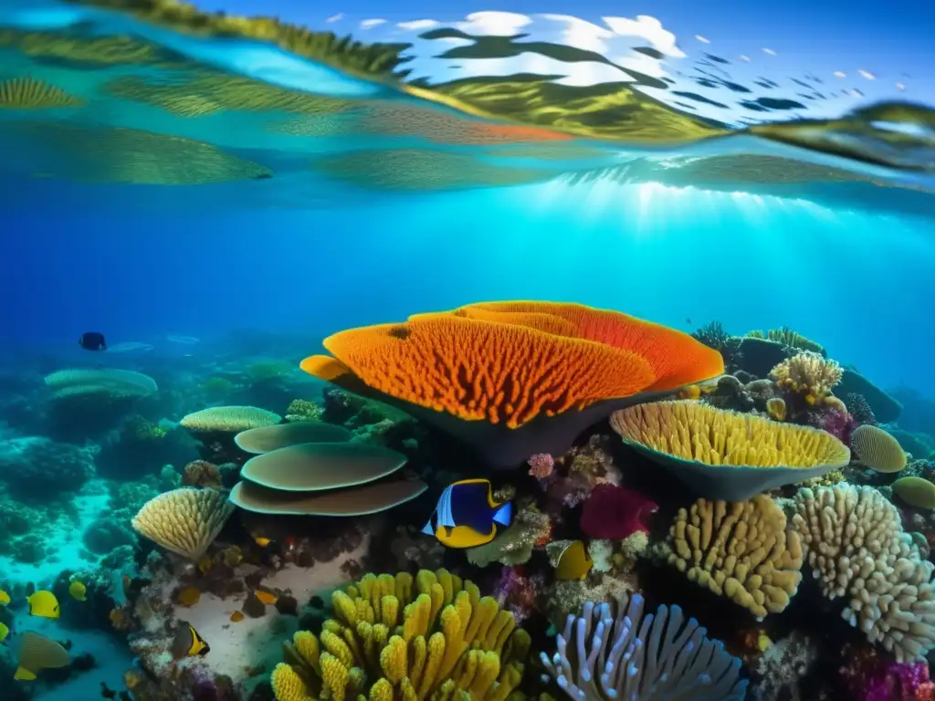 Un viaje a lo desconocido: Coral reef en Fiji, biodiversidad marina con corales coloridos, peces tropicales y agua cristalina