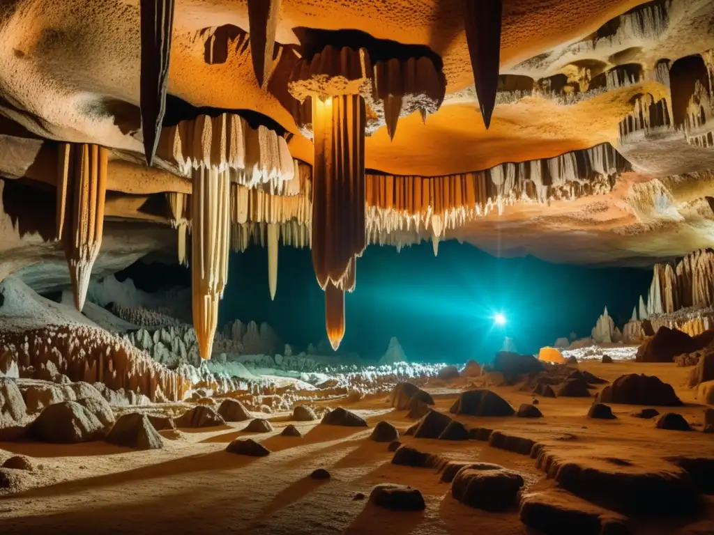 La belleza escondida: maravillas geológicas de cuevas con estalactitas