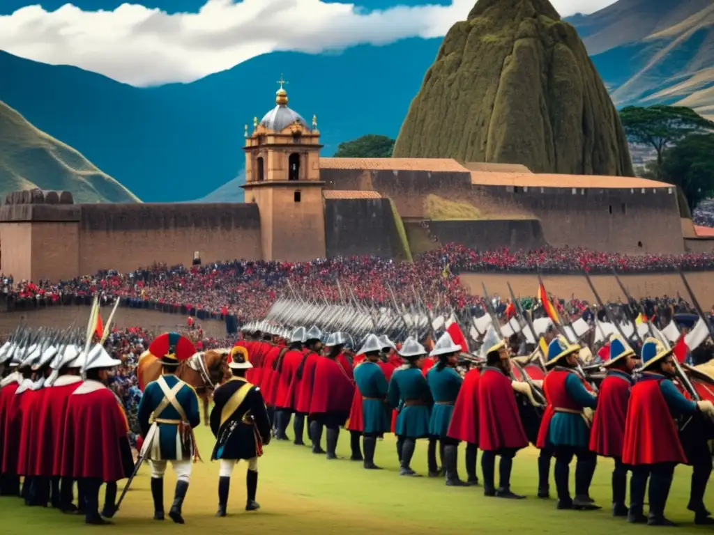 Surrender of Cusco: La conquista española del Imperio Inca por Pizarro - Imagen histórica vintage