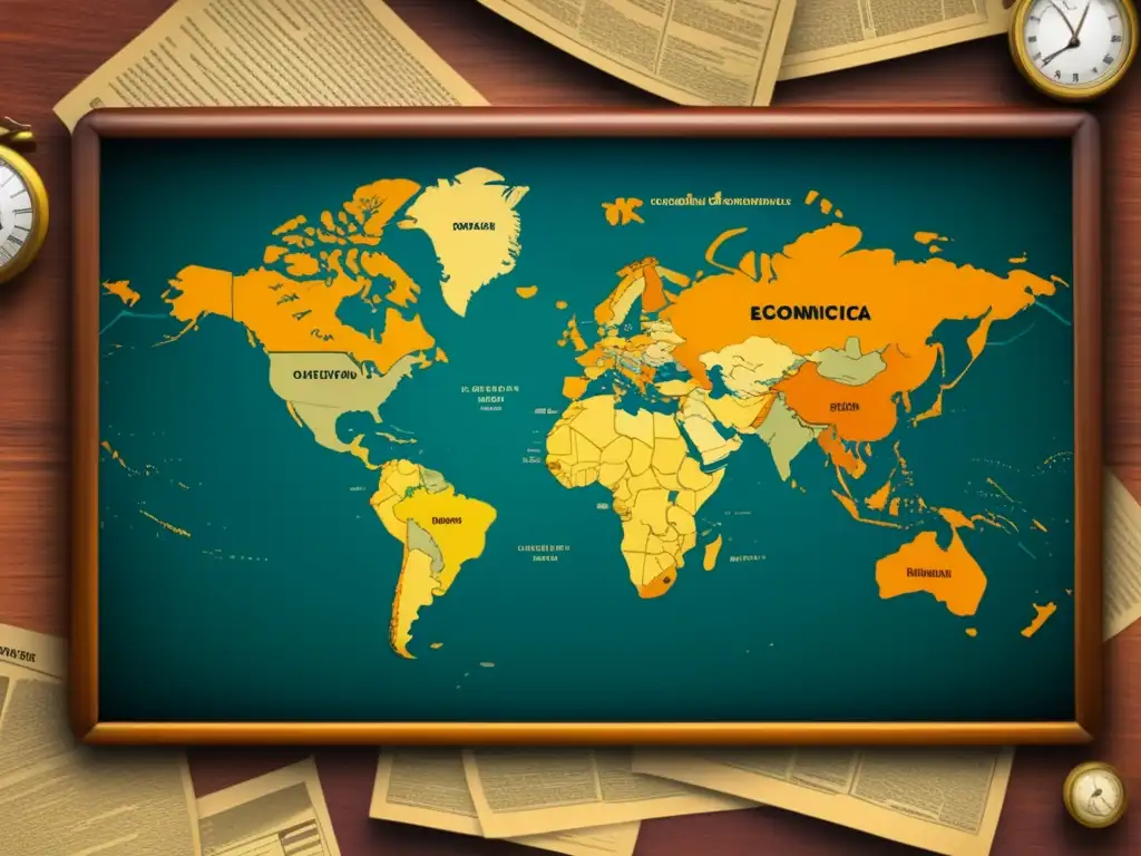 Impacto Descubrimientos Geográficos en Política Económica Global en vibrante mercado antiguo