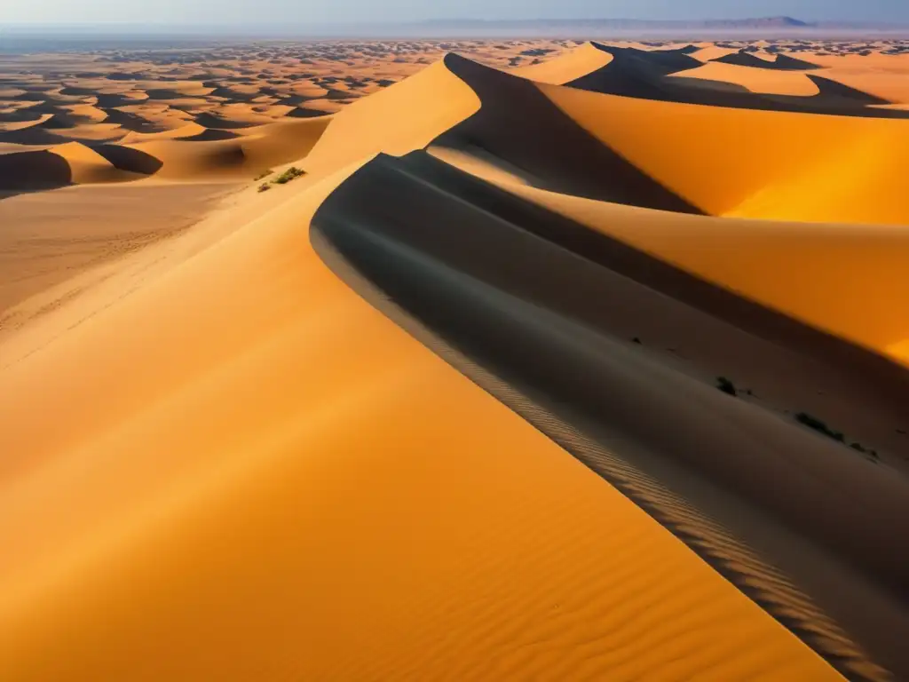 Los Secretos del Sahara: Descubrimientos en el Desierto Más Grande del Mundo - Vasto paisaje del Sahara con majestuosidad y misterio - Filtro vintage