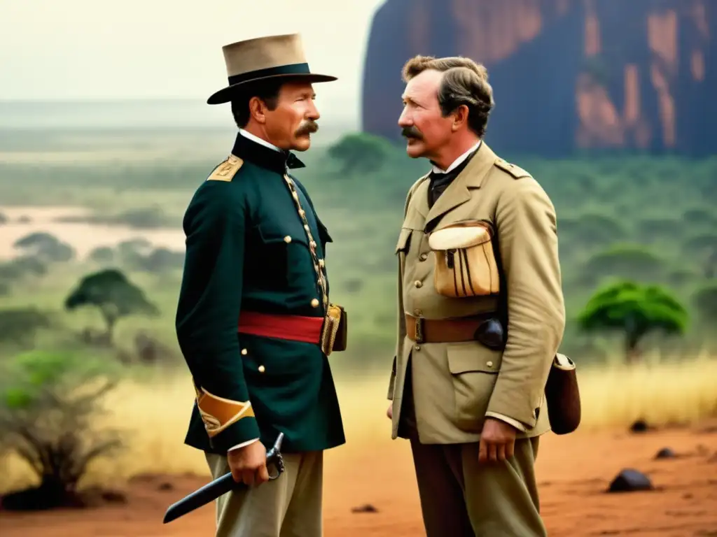 Encuentro histórico entre Livingstone y Stanley, exploradores en África