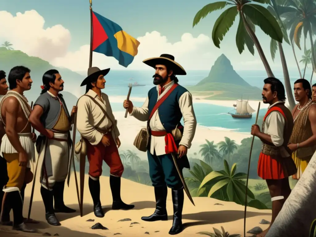 Encuentro histórico entre Alonso de Ojeda y los indígenas de la costa norte de Sudamérica