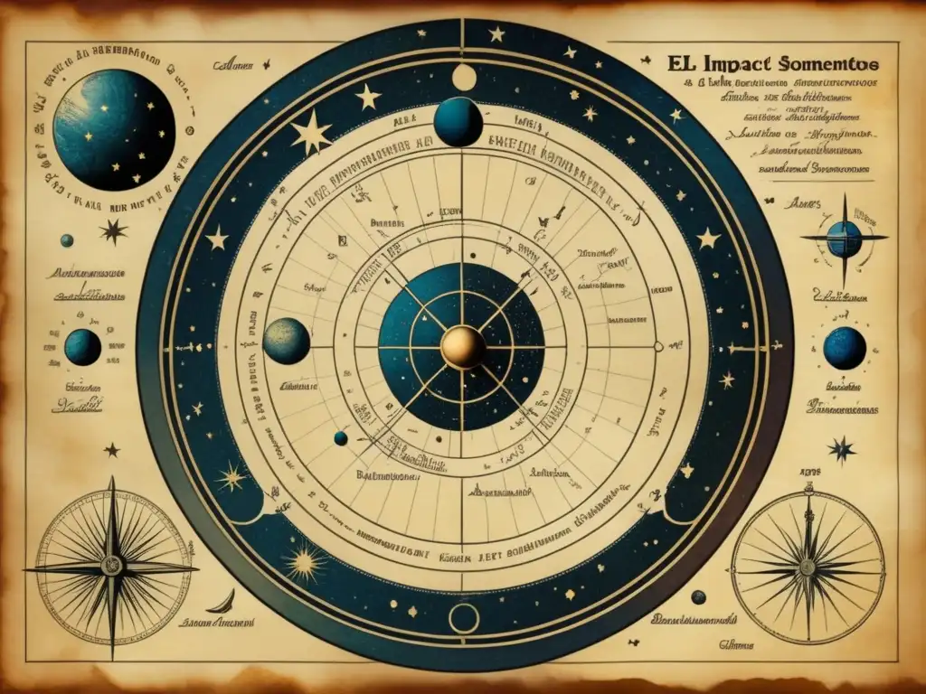 Mapa astronómico vintage: Impacto de la Era de los Descubrimientos en la astronomía