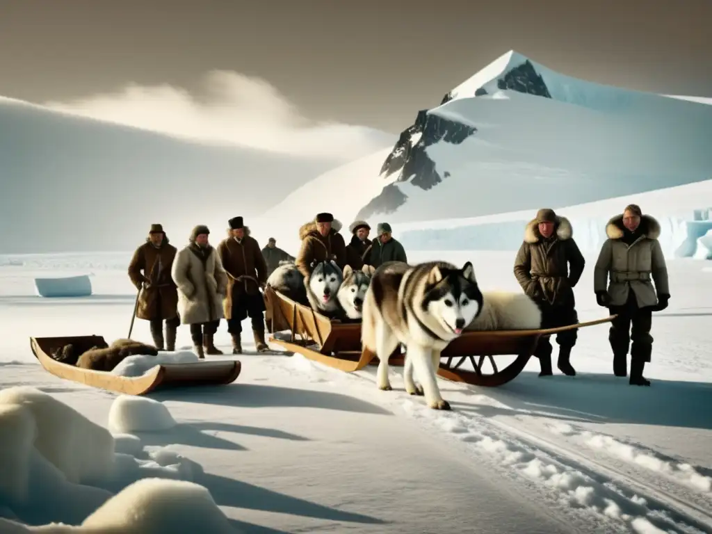 Misterios de la Antártida: Las expediciones de Roald Amundsen, exploradores, perros y paisaje helado