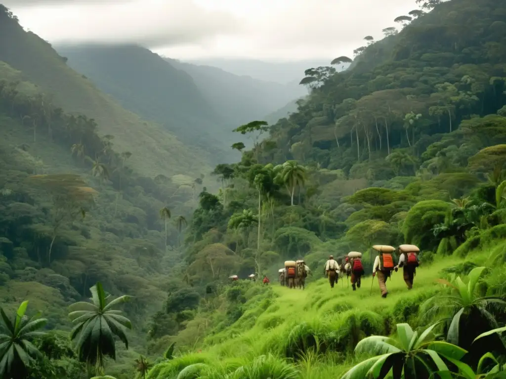 La expedición de Gonzalo Jiménez de Quesada descubriendo un nuevo mundo en Colombia