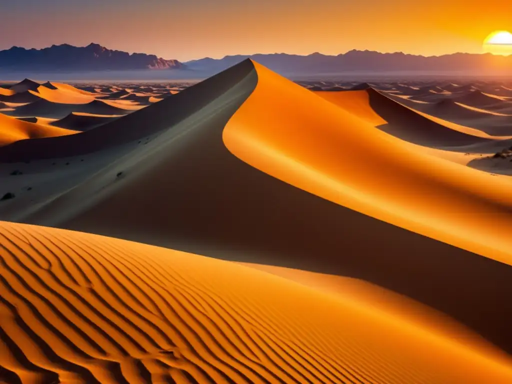 Ilustración vintage de Lawrence de Arabia en un desierto al atardecer: aventura y exploración