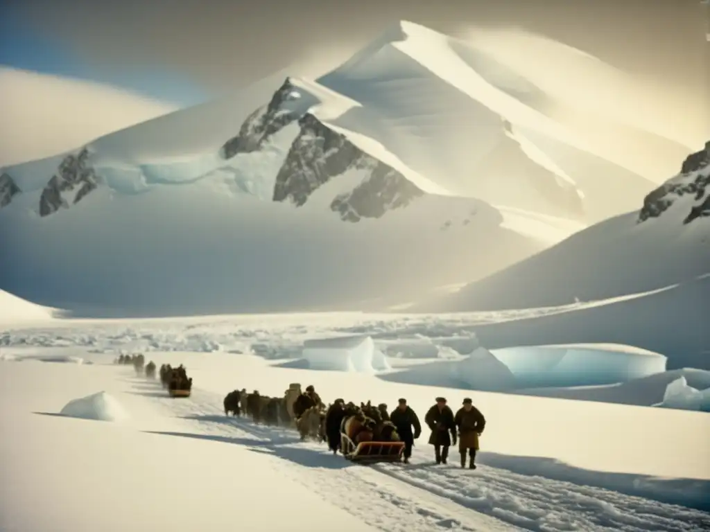 Expedición Shackleton: exploradores en terreno antártico, superando adversidades, determinación y meta