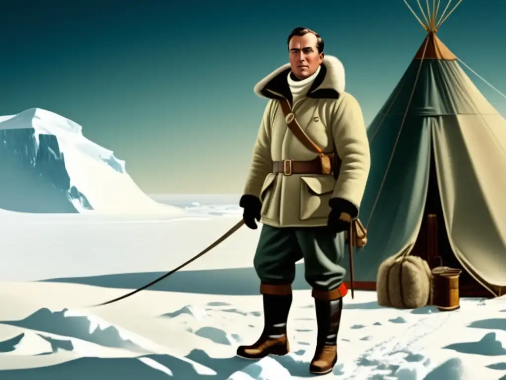 La Heroica Aventura de Robert Falcon Scott hacia el Polo Sur: Expedición vintage a la Antártida