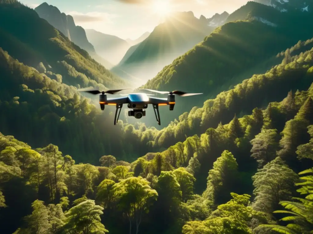 Paisaje impresionante con drone: Exploración y descubrimiento con drones y robótica