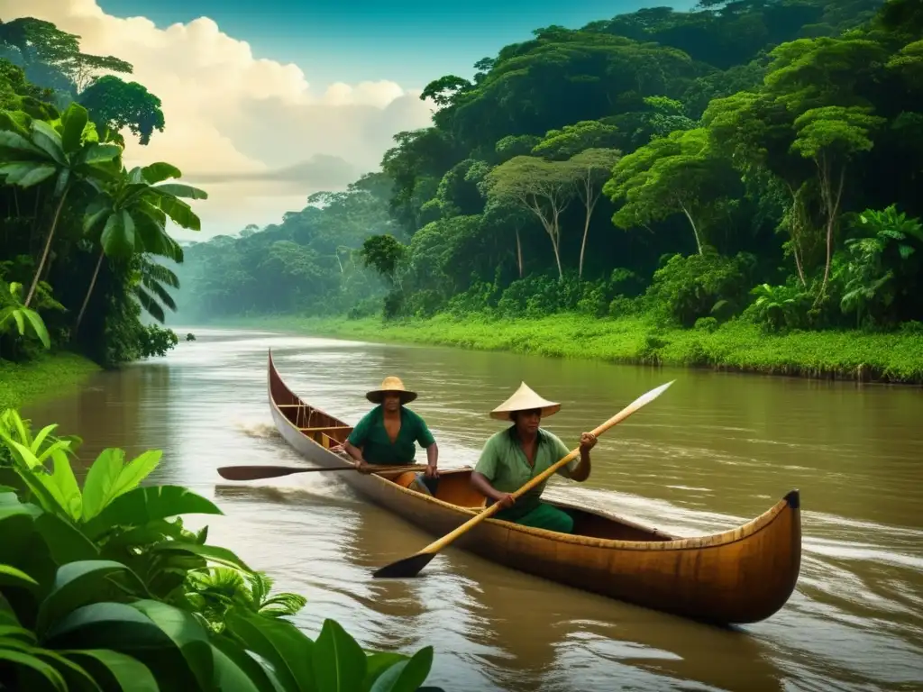 Explorador valiente desvelando el Amazonas: río, selva, aventura con Francisco de Orellana