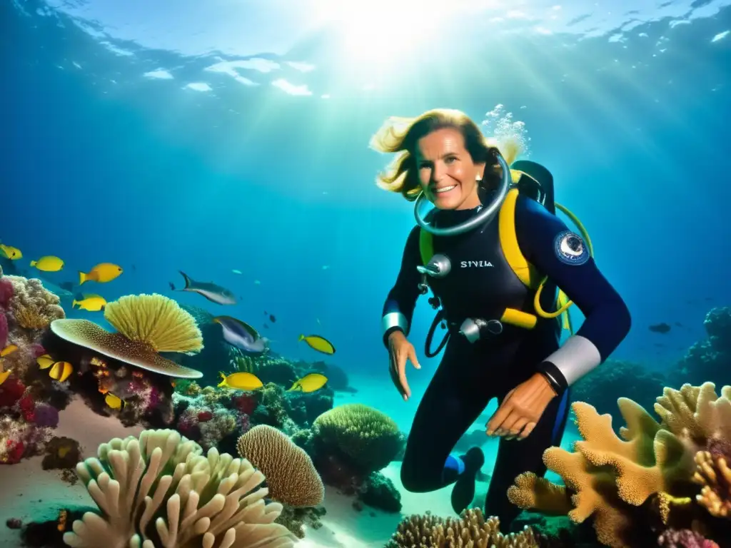 Sylvia Earle en expediciones submarinas: belleza marina, vida coral y peces tropicales en un mundo fascinante