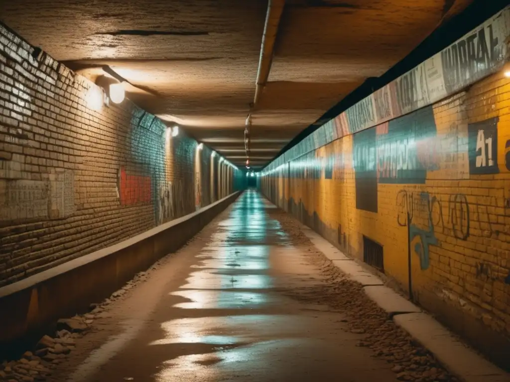 Explorando la belleza subterránea de Montreal: túnel vintage iluminado, con historia y moda