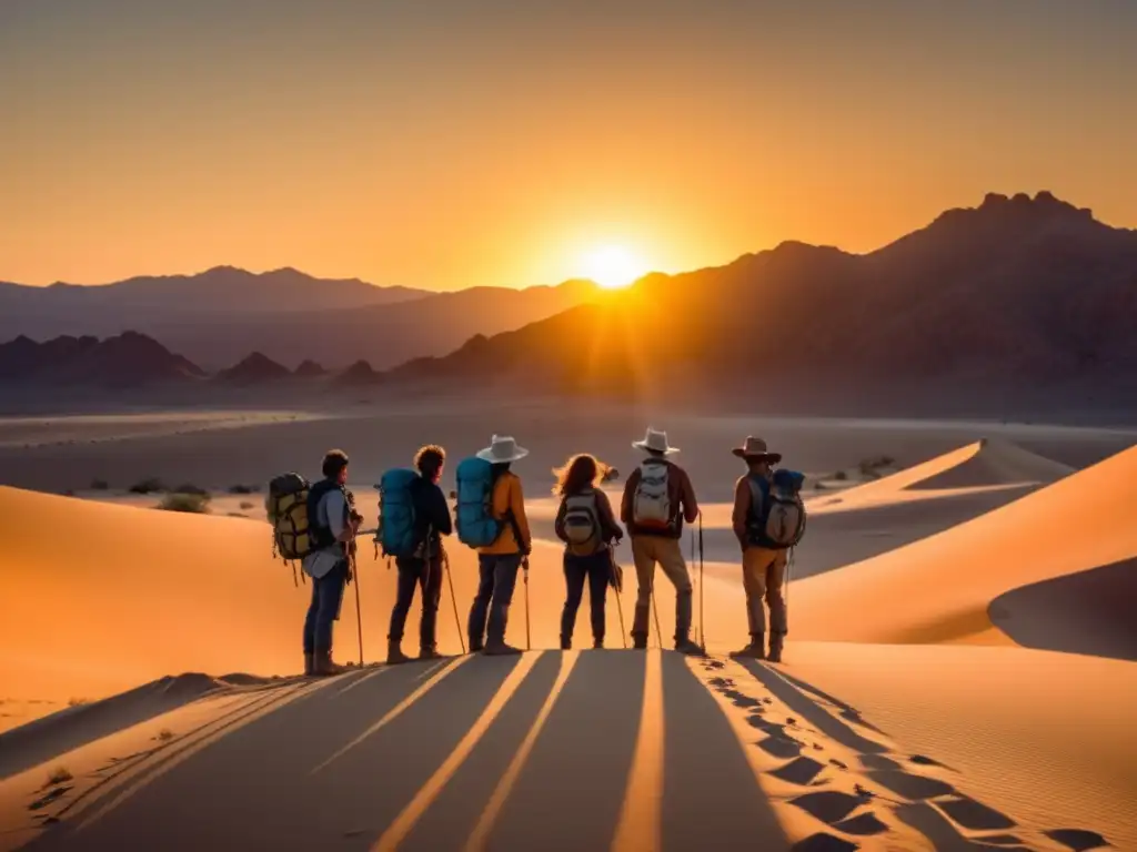 La Travesía de las Dunas: Aventura en el Desierto de Sonora - Grupo de aventureros preparándose para una emocionante travesía por las dunas