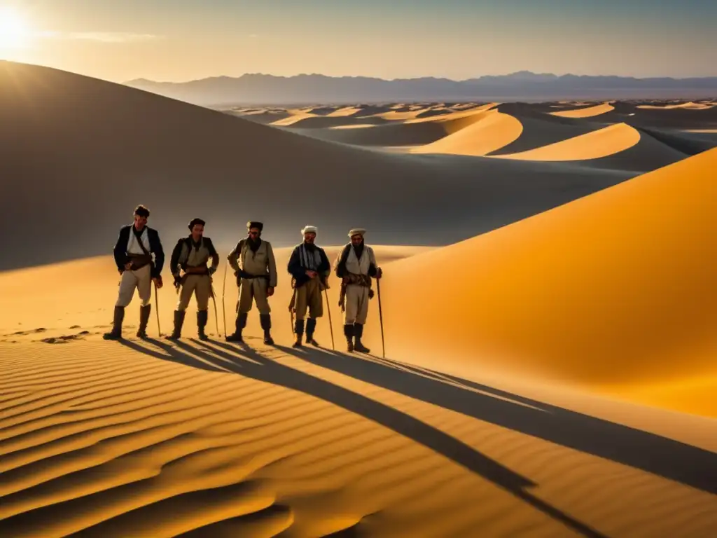 Expedición al Desierto de Karakum: exploradores en las dunas doradas, listos para la aventura