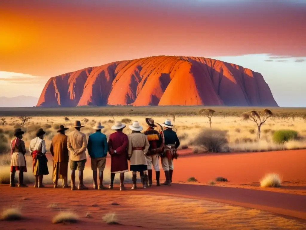 Encuentro con aborígenes en expedición australiana