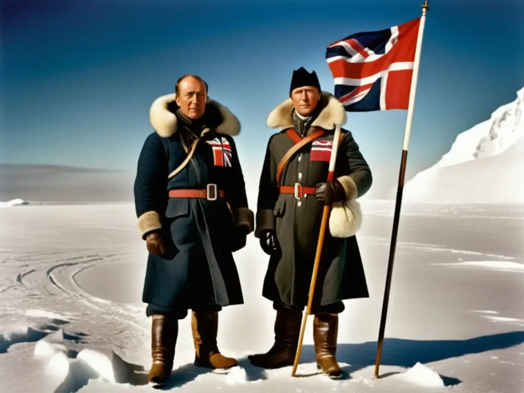 Exploradores Amundsen y Scott en el Polo Sur: desafío histórico (Amundsen vs