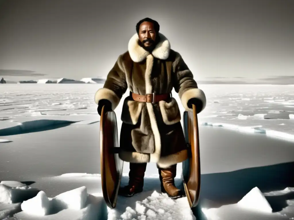 Matthew Henson en el Polo Norte, hazaña histórica de exploración (110 caracteres)