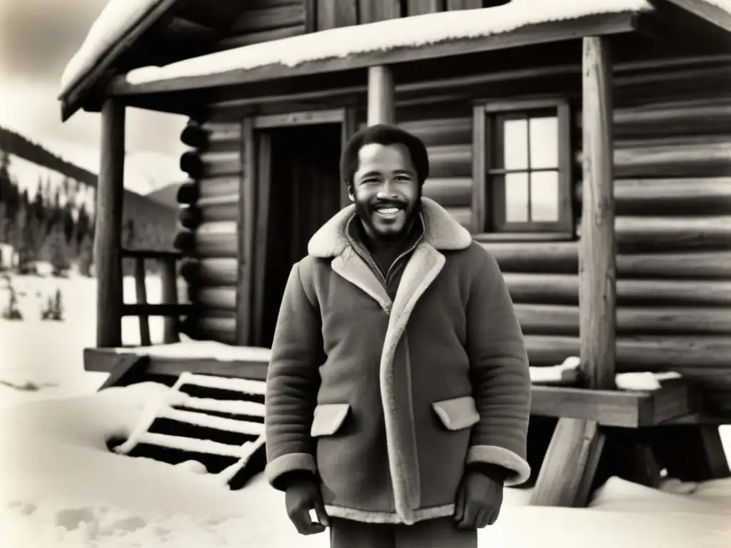 Matthew Henson: joven aventurero con trineo en paisaje invernal