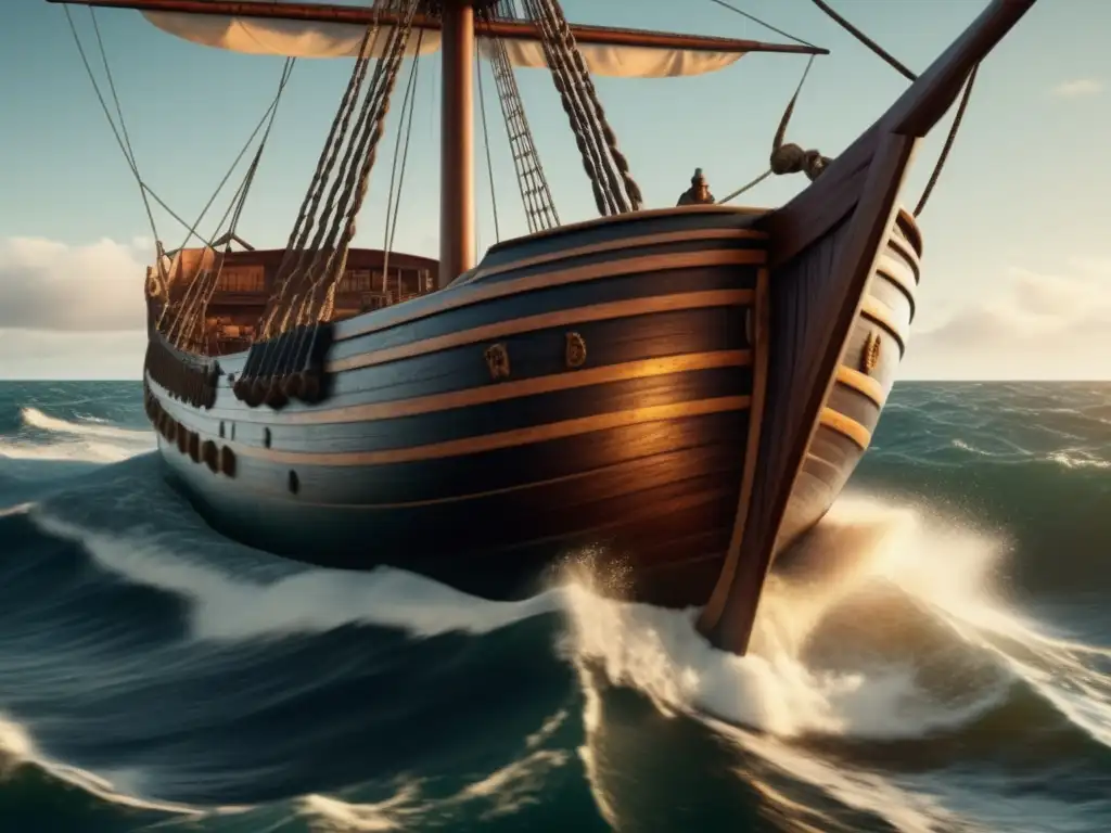 Barco vikingo detallado de 8k para el artículo 