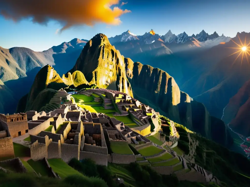 Descubrimiento Imperio Inca: Viaje Pizarro, paisaje imponente, ciudad antigua, valles verdes, llamas autenticidad