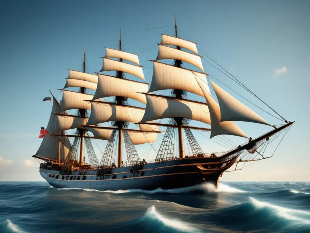 Barco Mary Celeste en el océano El Misterio del Mary Celeste: Barco sin Tripulación