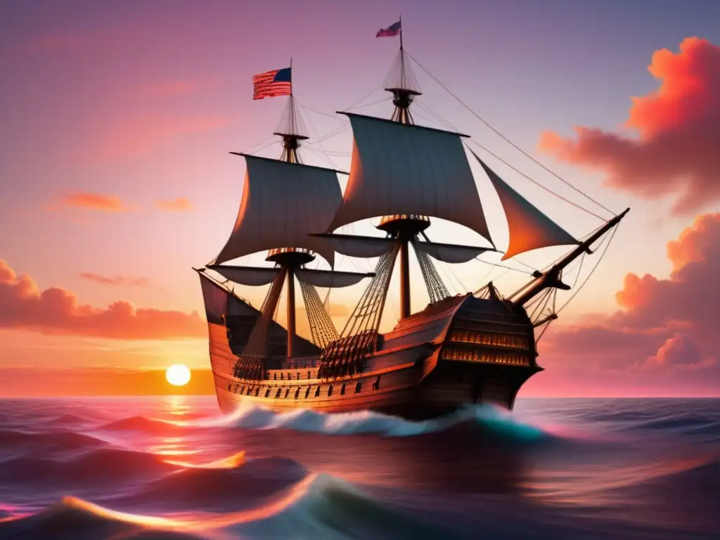 Majestuoso viaje del Mayflower El Mayflower: Barco histórico que cambió el destino de América