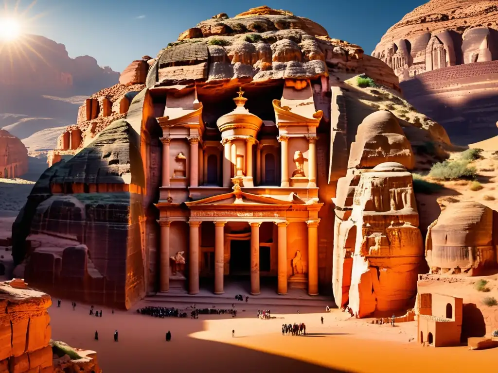 Descubrimiento de Petra en Jordania: La joya escondida de Asia, vista en un detallado imagen 8k