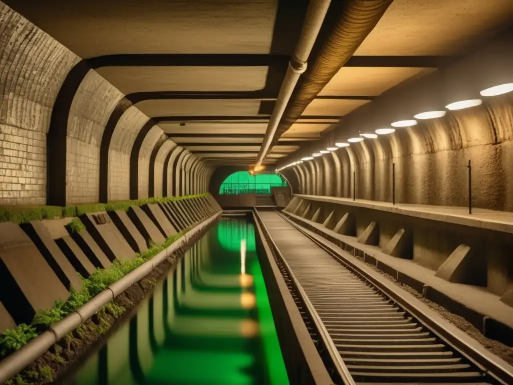 Imagen vintage de la ciudad subterránea de Seattle