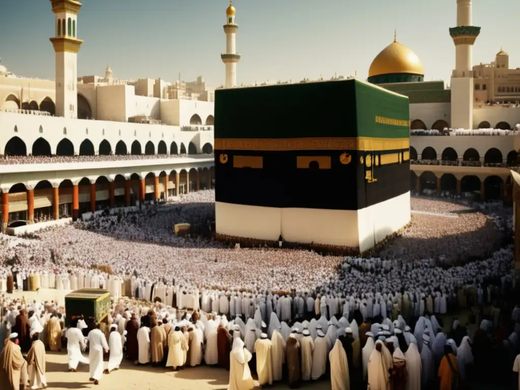 Escena vibrante en Mecca durante el Hajj - Expediciones Religiosas: El Fascinante Viaje del Hajj