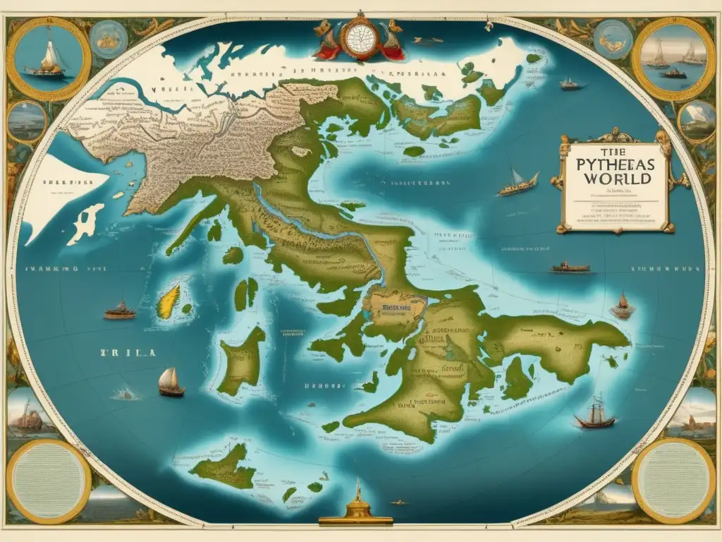 Mapa antiguo de las Islas Británicas y los descubrimientos de Pytheas en 'Más allá del horizonte: Pytheas y el descubrimiento de las Islas Británicas'