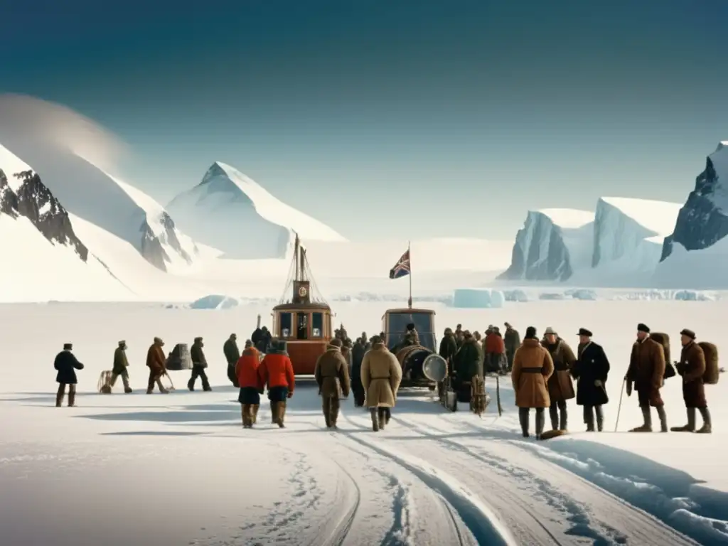 Llegada de Amundsen al Polo Sur: Confrontación Scott-Amundsen