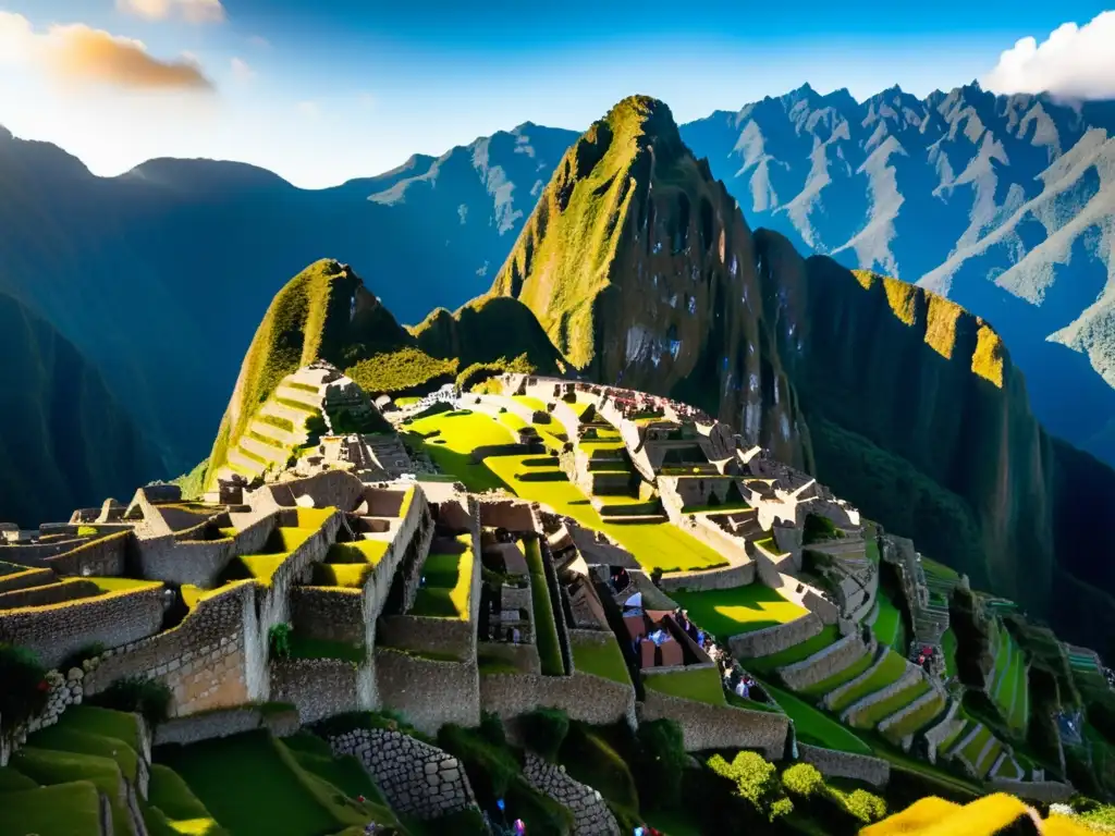 Maravillosa imagen de Machu Picchu, ciudad antigua entre picos andinos