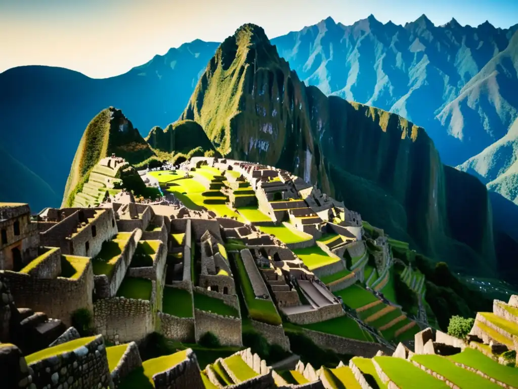 Ruinas majestuosas de Machu Picchu, Patrimonio Mundial de la UNESCO, evocando la ruta de Pizarro