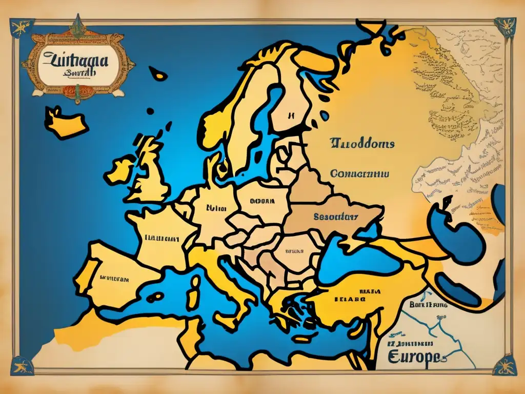 Mapa vintage de Europa: Cruzar fronteras y romper barreras con Ibn Battuta