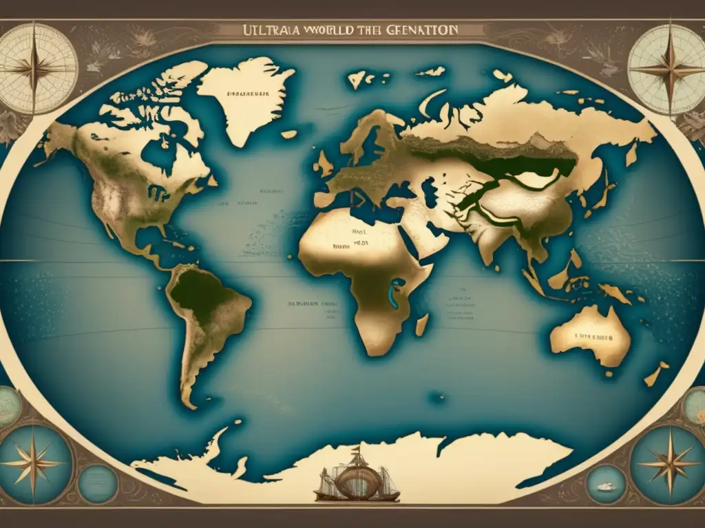 Mapa vintage del mundo: cómo las expediciones marinas han moldeado las narrativas de aventura