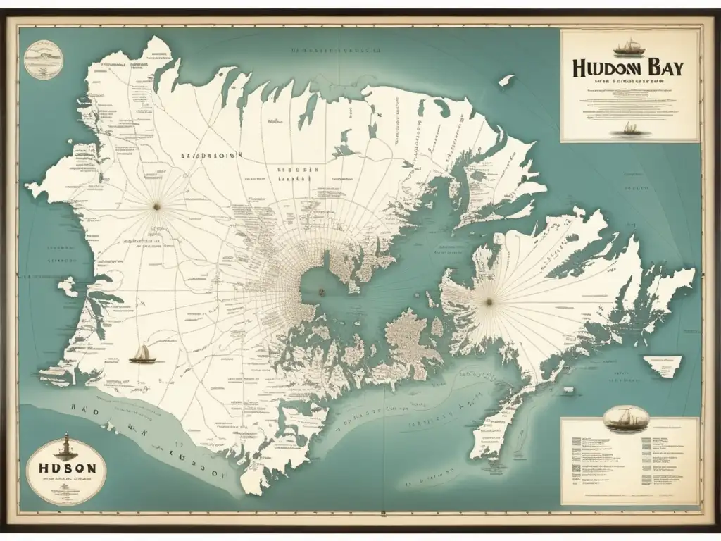 Mapa detallado de la Bahía de Hudson en el siglo XVII: El viaje de Hudson que transformó Canadá